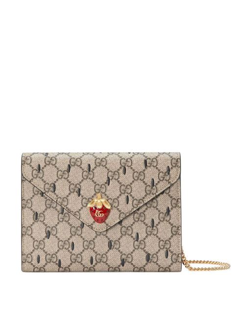 gucci wallet strawberry|Gucci Chain Wallets .